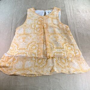 BCBGeneration Paisley Print Sleeveless Top - Yellow